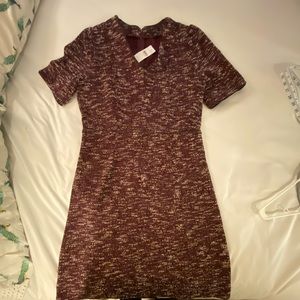 Ann Taylor Purple Tweed Dress